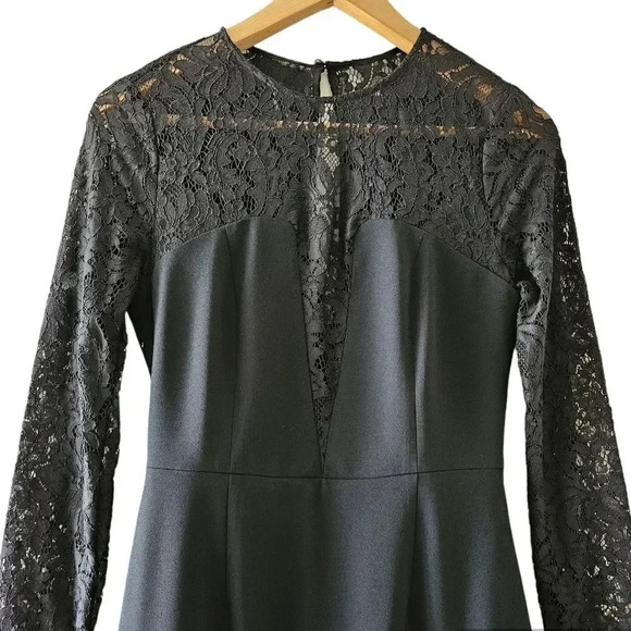 Aritzia Babaton Women's Masaki Black Bustier Lace Mini Cocktail Formal Dress. - Picture 8 of 15